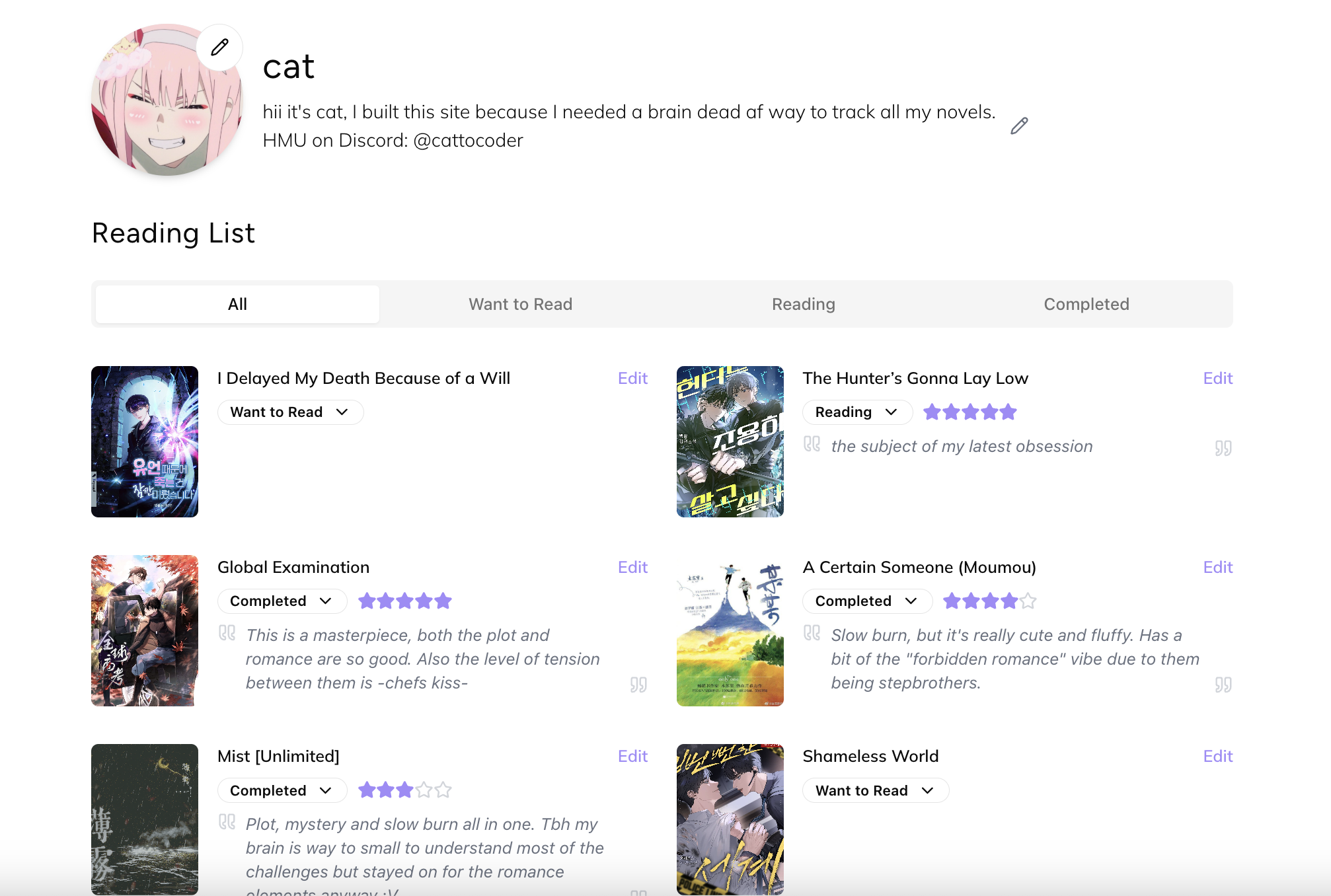 Manage Your Reading List